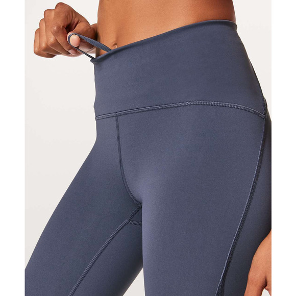 Lululemon Train Times High Rise Mesh Panel 21" Crop Tight Leggings Dazed Blue 6 - Picture 4 of 15